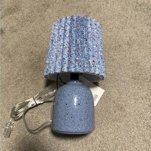 Threshold Speckled Blue Lamp with Textured Shade